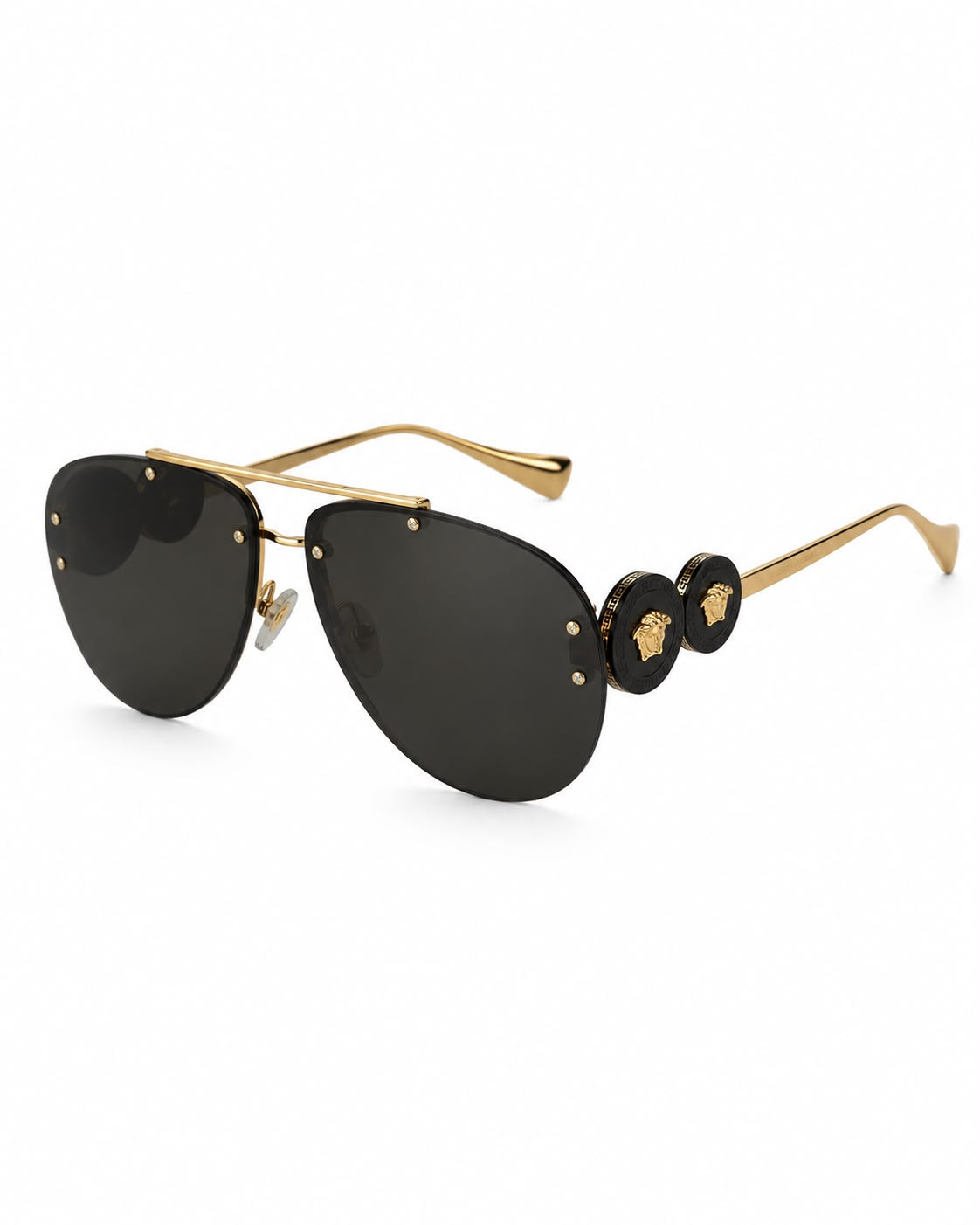 LENTES VERSACE VE2250 100287 NEW AVIATOR GOLD BLACK