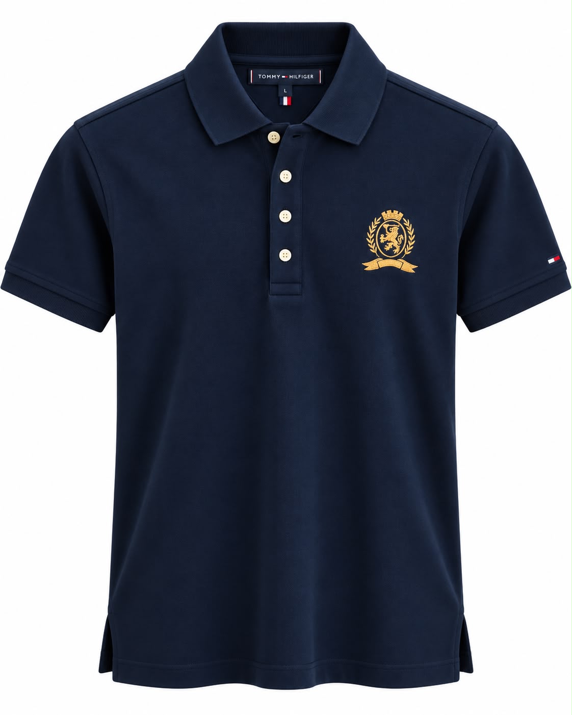 PLAYERA CABALLERO TOMMY H CUELLO T POLO AZUL NAVY LOGO DORADO XM06304 400 DW5 M