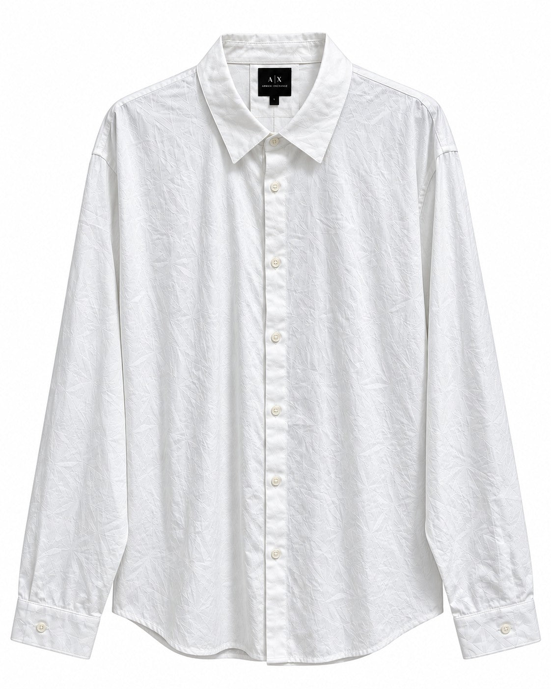 CAMISA ARMANI EXCHANGE XM000197 REGULAR BLANCA MONOGRAMAS XXL