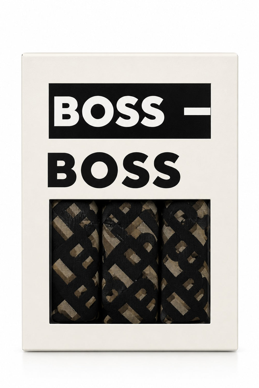 BOXER BOSS COTTON STRETCH FABRIC TRUNK NEGRO