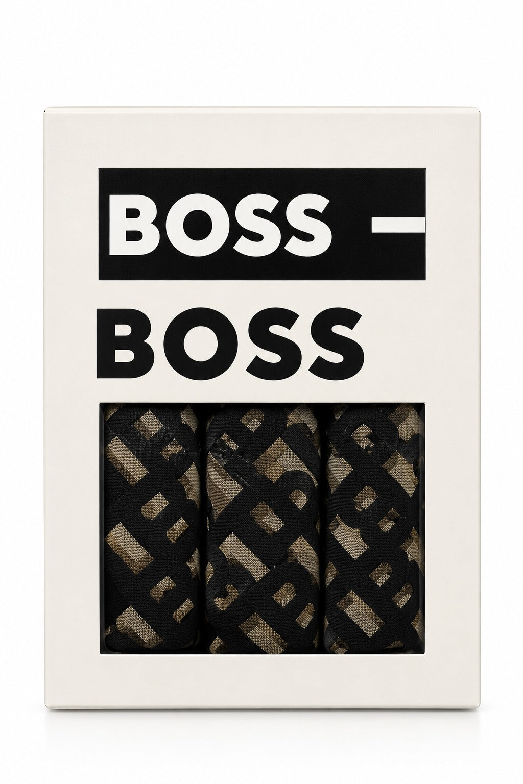 BOXER BOSS COTTON STRETCH FABRIC TRUNK NEGRO