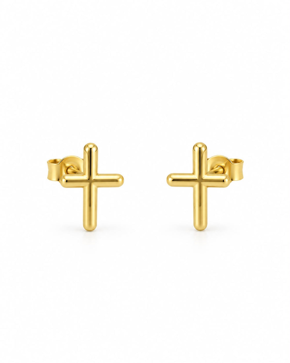 ARETES ORO 10K CRUZ