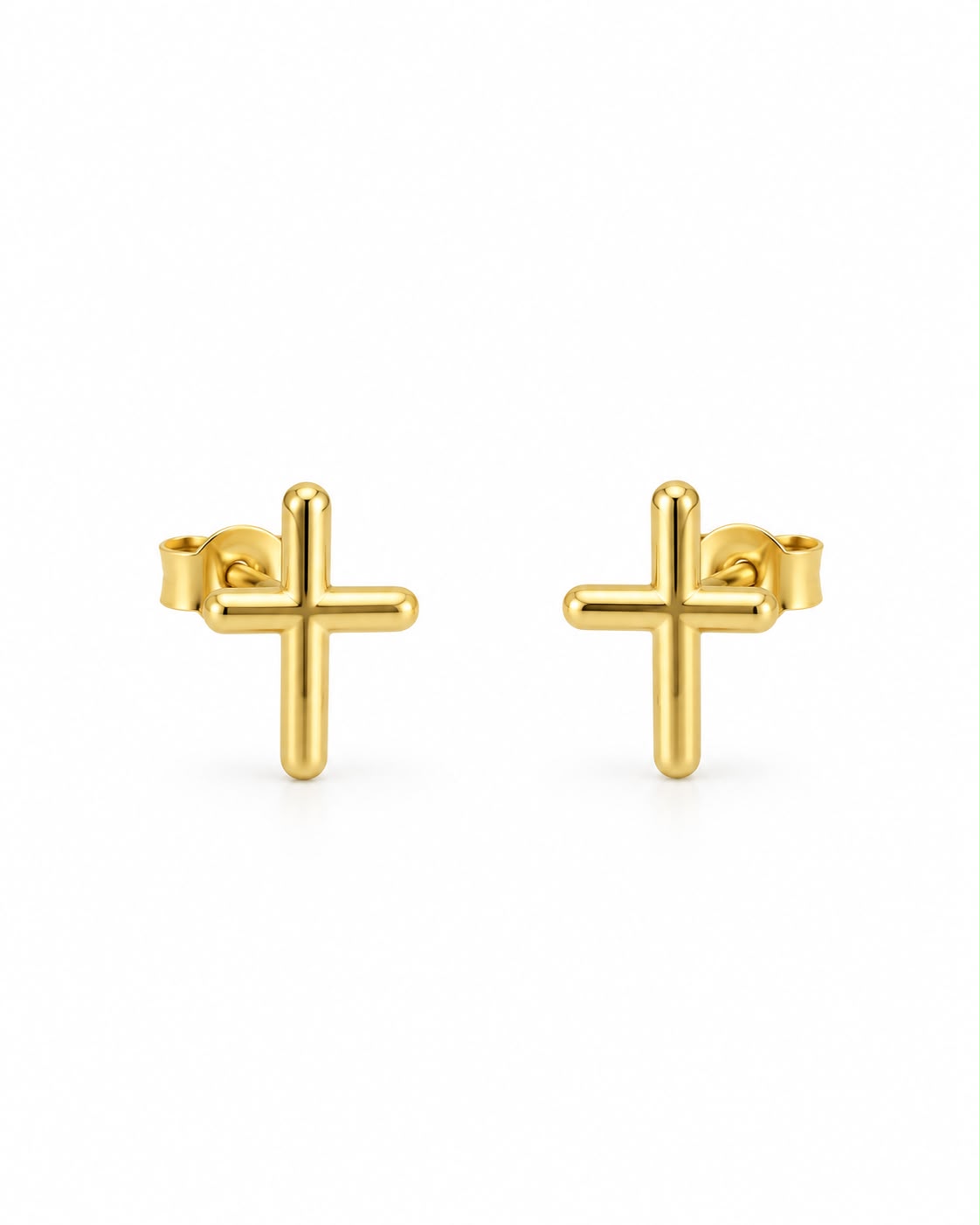 ARETES ORO 10K CRUZ