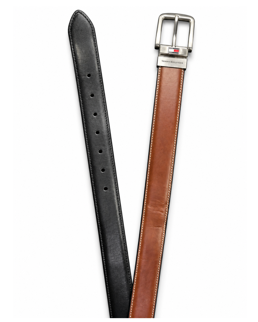 CINTURON CABALLERO TOMMY CAFÉ/NEGRO 30